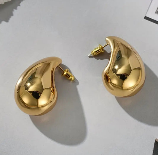 Ear studs 18K Golden gold plated